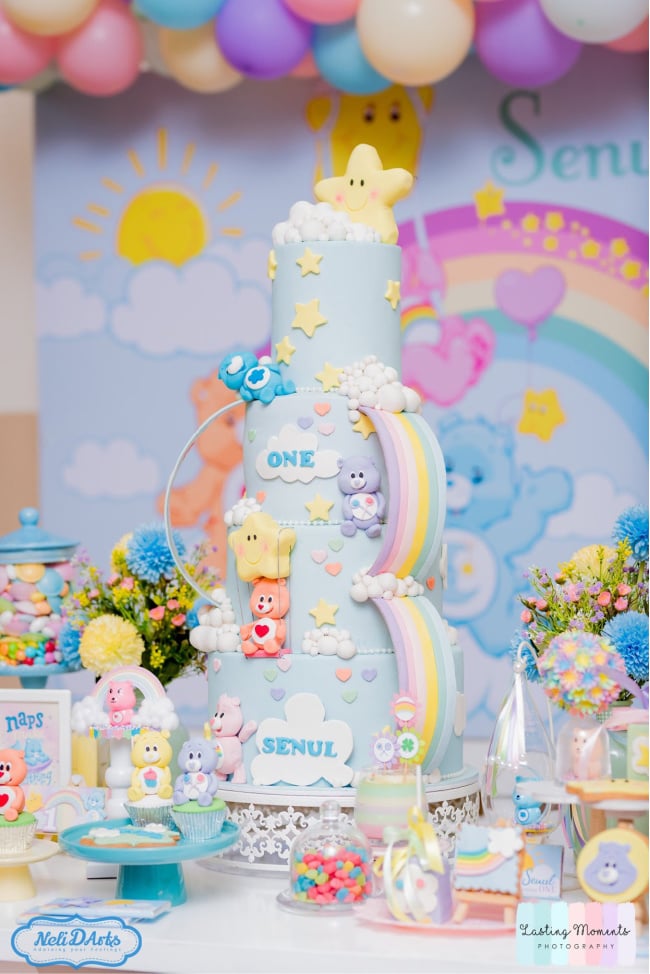 Pastel Care Bear Birthday Party - Pretty My Party